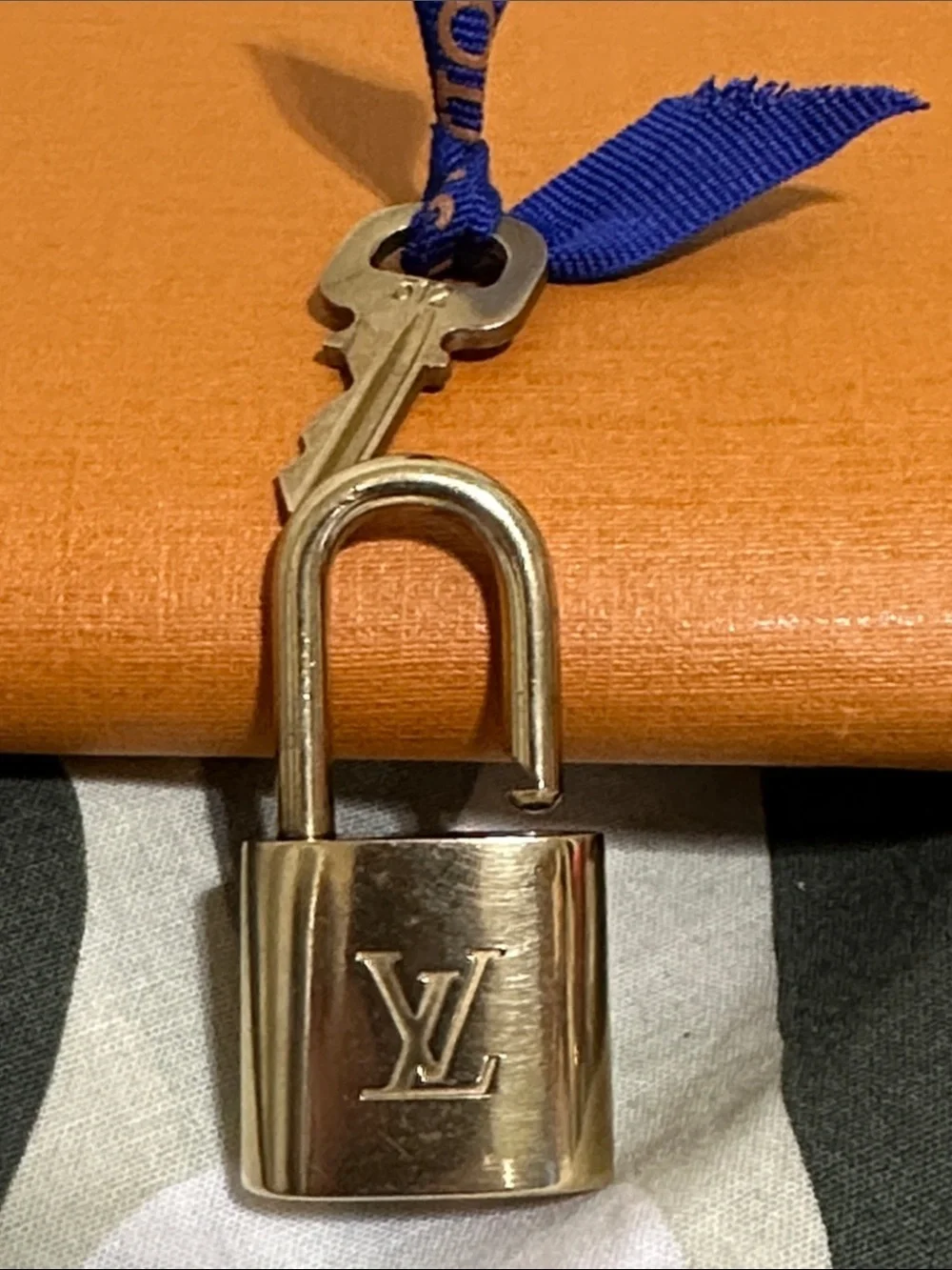 Louis Vuitton Gold tone  Padlock with Key #312